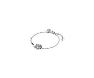 Purelei Iconic Sun Armband - filigranes Snake-Chain-Armband mit Sun-Charm - Edelstahl, 14K/18K vergoldet - 16-19 cm - eleganter Schmuck mit Bedeutung - Wasserfest (Silver)