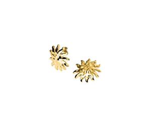 Purelei Iconic Sun Ohrringe - Ohrstecker mit strukturiertem Sun-Design - 14K/18K vergoldeter Edelstahl - eleganter Statement-Schmuck - Wasserfest (Gold)