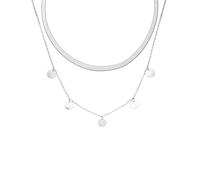 Purelei Ilalo & Kalea Ketten-Set - 2-teiliges Schmuckset mit Schlangen-Choker und Coin-Kette - Edelstahl, wasserfest, verstellbare Längen 35-45 cm - Gold/Silber/Roségold (Silver)