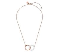 Purelei® Infinity Pearl Kette - wasserfest & verstellbar | Edelstahlkette mit ineinander verschlungenen Ringen & Perlen | 14K/18K Vergoldung | Symbol für Verbundenheit & Ewigkeit (Rosegold)