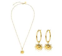 Purelei Inner Sun Halsketten-Set 100% Edelstahl Gold