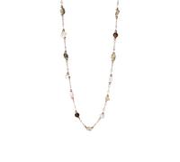 Purelei® Island Dream Kette - mit grünem Opal, Amazonit, Moosachat & Achat - Edelstahl 18K vergoldet - Damen Halskette 40-45 cm - Naturstein-Schmuck mit tropischen Farben (Rosegold)