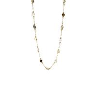 Purelei® Island Dream Kette - mit grünem Opal, Amazonit, Moosachat & Achat - Edelstahl 18K vergoldet - Damen Halskette 40-45 cm - Naturstein-Schmuck mit tropischen Farben (Gold)