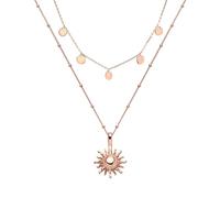 Purelei® Kailua Ketten-Set - 2-teiliges Layering Schmuckset für Damen - Sun Kette & Kalea Kette - Edelstahl, wasserfest, verstellbar 40-55 cm - Gold/Silber/Roségold - Hawaii inspiriert (Rosegold)