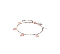 Purelei® Kalea Fußkettchen Damen - Edelstahl 18K vergoldet/rosévergoldet/silber - Mit 5 Symbolanhängern - Verstellbar 21-25 cm - wasserfest (Rosegold)