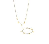 Purelei® Kalea Geschenkset - 2-teiliges Schmuckset mit Kalea Halskette und Kalea Armband - Edelstahl, verstellbare Längen 16-45 cm - Gold/Silber/Roségold