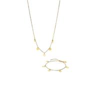 Purelei® Kalea Geschenkset - Halskette & Armband im Set - Schmuckset für Damen inkl. Giftbox - Edelstahl, wasserfest, verstellbar - Gold/Silber/Roségold (Gold)