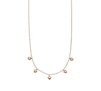 Purelei Kalea Heart Kette aus Edelstahl, Damen Halskette mit 5 Herz-Anhängern, Wasserfester Schmuck, 40-45 cm Länge Verstellbar (Rosegold)
