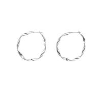 PURELEI® Ke Kai Ohrringe (Silber) - Damenohrringe aus langlebigem Edelstahl - Wasserfeste Ohrringe Damen - 4,2 cm Durchmesser - Modeschmuck für deinen individuellen Look