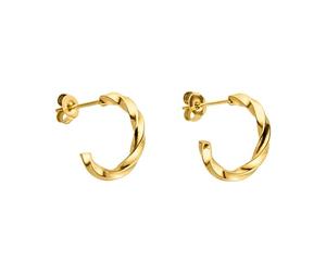 Purelei Kelani Creole Ohrringe (Gold) - Damenohrringe aus langlebigem Edelstahl - Wasserfeste Ohrringe Damen - 1,5 cm Durchmesser - Modeschmuck für deinen individuellen Look