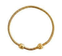 Purelei LEI Charm Armband Schlangenkette | Edelstahl vergoldet, Inkl. Stopper-Charm, verschiedenen Größen XS/S: 17,5 cm; S/M: 19,5 cm M/L: 20,5 cm L/XL: 23,5 cm