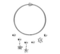 PURELEI LEI Flower Set, Silber Silber