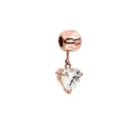 Purelei LEI White Heart Charm 100% Edelstahl Rosegold