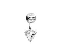 Purelei LEI White Heart Charm (Silber) - Wasserfester Charm Anhänger aus hochwertigem Edelstahl - Für das LEI Armband - Kombinierbarer Schmuck für deinen individuellen Look