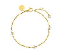 Purelei Linen Blossom Armband (Gold) - Filigranes Damen Armband - Aus langlebigem Edelstahl (14K vergoldet) - Verstellbare Länge 16-19 cm - Hawaiianisch inspiriert & wasserfest