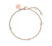 Purelei® Linen Blossom Armband (Rosegold) - Filigranes Damen Armband - Aus langlebigem Edelstahl (14K rosevergoldet) - Verstellbare Länge 16-19 cm - Hawaiianisch inspiriert & wasserfest