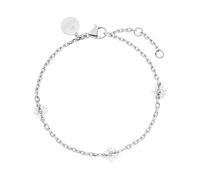 Purelei® Linen Blossom Armband (Silber) - Filigranes Damen Armband - Aus hochwertigem, langlebigem Edelstahl - Verstellbare Länge 16-19 cm - Hawaiianisch inspiriert & wasserfest
