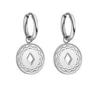 PURELEI® Lolani Ohrringe (Silber) - Damenohrringe aus langlebigem Edelstahl - Wasserfeste Ohrringe Damen - 1,4 cm Durchmesser - Modeschmuck für deinen individuellen Look