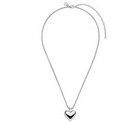 Purelei® Lovebird Kette (Silber) - Elegante, verspielte Halskette - Edelstahl - schöne Damen Kette mit Herzanhänger - Hawaiianisch inspiriert & wasserfest