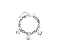 Purelei Luck Clover Armband Damen - Doppelreihiges Schmuckstück mit Gliederkette & Kleeblatt-Anhänger, Edelstahl 14K vergoldet, wasserfest, verstellbar, hautfreundlich