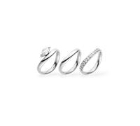 PURELEI Lumi Trio Ring Set, Silber Silber