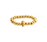 Purelei® Oceanside Ring - Elastischer Ring mit Muschel-Detail & Edelstahlperlen - Größen S/M & M/L - Edelstahl in Gold, Silber oder Roségold - Verstellbar - Fidget - Anxiety (Gold, M-L)