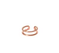 Purelei® Mau Ring Adjustable - Verstellbarer Ring in Gold, Silber und Roségold - Elegantes Design mit gedrehter Optik - Größen S/M und M/L - Hochwertiger Edelstahl (M/L, Roségold)
