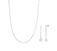 Purelei Mahina Club Haukea Set (Gold, Silber, Rosegold), Damen Halskette & Ohrringe aus langlebigem Edelstahl, Wasserfester Schmuck, 40-45 cm Länge verstellbar