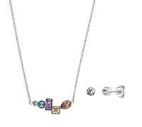 Purelei@ Mahina Club Kao Set (Silber), Damen Halskette aus langlebigem Edelstahl, Wasserfester Schmuck mit Anhänger, 40-45 cm Länge verstellbar