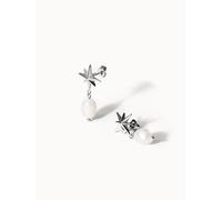 PURELEI Mahina Club Windrose Perlenohrringe, Silber Silber