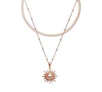 Purelei® Molokai Ketten-Set - 2-teiliges Damen Layering Schmuckset mit Ilalo Choker & Sun Kette - Edelstahl, wasserfest, verstellbar 35-55 cm - Gold/Silber/Roségold - Hawaii-inspiriert (Rosegold)