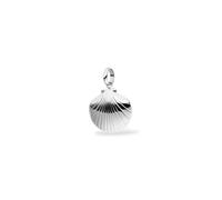 Purelei Muschel Charm für Damen, maritimer Anhänger aus Edelstahl in Muschelform, Schmuck Anhänger für Ketten und Armbänder, sommerliches Accessoire für Urlaub (Silver)