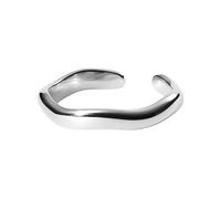 Purelei Nakuna Ring verstellbar 18K vergoldet Edelstahl Damenring - Wasserfestes, modernes geschwungenes Design in Gold Silber Roségold, eleganter Schmuck für alle Anlässe