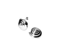 Purelei® Nautical Big Ohrstecker - Muschelspiral-Ohrringe aus Edelstahl in Gold, Silber oder Roségold - Maritimer Statement-Schmuck für Damen - 25 mm groß, 15 g (Silver)
