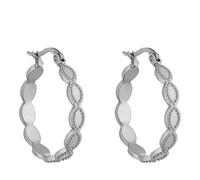 Paar Creolen PURELEI "Schmuck Geschenk Koko Ohrringe", silber (edelstahlfarben), Ohrringe, Damen, 24mm, Edelstahl (35994153-0) edelstahlfarben