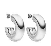 PURELEI® Stellar Glow Creole Ohrringe (Silber) - Damenohrringe aus langlebigem Edelstahl - Wasserfeste Ohrringe Damen - 3,1 cm Durchmesser - Modeschmuck für deinen individuellen Look