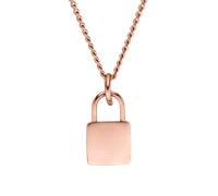 PURELEI Padlock Charm Kette, Roségold Roségold