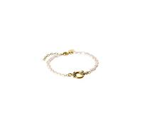 Purelei Pearl Charm Armband Damen - Süßwasserperlen, große Charm-Öse, 14K/18K Vergoldung, verstellbar 16-19 cm, elegantes Schmuckstück für Frauen, kombinierbar, robust