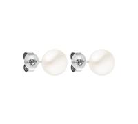 PURELEI® Pearl Ohrringe (Silber) - Damenohrringe aus langlebigem Edelstahl - Wasserfeste Ohrringe Damen - 1,56 cm Durchmesser - Modeschmuck für deinen individuellen Look