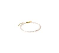 Purelei® Pearlfection Armband - Armband mit echten Süßwasserperlen - 14K/18K vergoldeter Edelstahl - 16-19 cm - eleganter Perlenschmuck - Verstellbar (Gold)