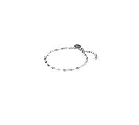 Purelei® Petal Armband - Edelstahl 14K vergoldet / 18K rosévergoldet/Silber - Filigranes Gliederarmband mit Schimmer - Verstellbar 16-19 cm - Damen Schmuck (Silver)