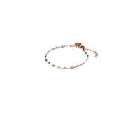 Purelei® Petal Armband - Edelstahl 14K vergoldet / 18K rosévergoldet/Silber - Filigranes Gliederarmband mit Schimmer - Verstellbar 16-19 cm - Damen Schmuck (Rosegold)
