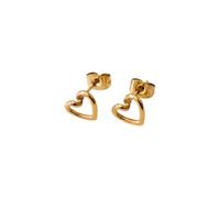 Purelei Plain Hearts of Love Ohrringe Herz-Design Edelstahl | 14K Vergoldet, 0,7 g pro Paar, Filigran, Täglich Tragbar