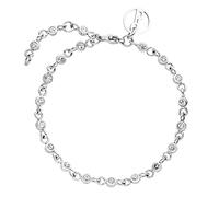 Purelei® Polite Armband (Silber), Wasserfestes Damen Armband, Armband aus Edelstahl mit Edelsteinen, Geschenk für Frauen, 16-19 cm Länge verstellbar