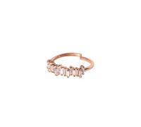 Purelei® Powder Ring (Gold, Silber), Damen Ring Silber 18K vergoldet, Wasserfester Ring mit asymmetrischen Schmucksteinen, größenverstellbar, Geschenk für Damen (S/M, Rosegold)