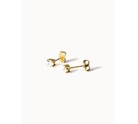 Purelei® Pristine Ohrstecker klein - Zeitlose Eleganz mit funkelndem Zirkonia, Edelstahl 18K vergoldet, 4 mm (Gold)