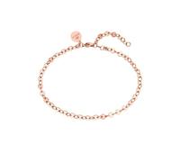 Purelei® Pure Fußkettchen Damen - Edelstahl vergoldet/rosévergoldet/silber - Verstellbar 21-25 cm - Filigranes Design mit glänzenden Plättchen - Fusskette für Damen - wasserfest (Rosegold)