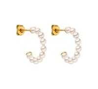 PURELEI® Pure Soul Ohrringe (Gold) - Damenohrringe aus langlebigem Edelstahl - Wasserfeste Ohrringe Damen - Modeschmuck für deinen individuellen Look - 10 mm Innendurchmesser