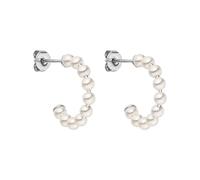 Purelei Pure Soul Ohrringe, Wasserfeste Perlenohrringe für Damen, Elegante Creolen mit Perlen aus Edelstahl, Geschenke für Damen