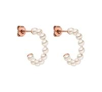 Purelei Pure Soul Ohrringe, Wasserfeste Perlenohrringe für Damen, Elegante Creolen mit Perlen aus Edelstahl, Geschenke für Damen